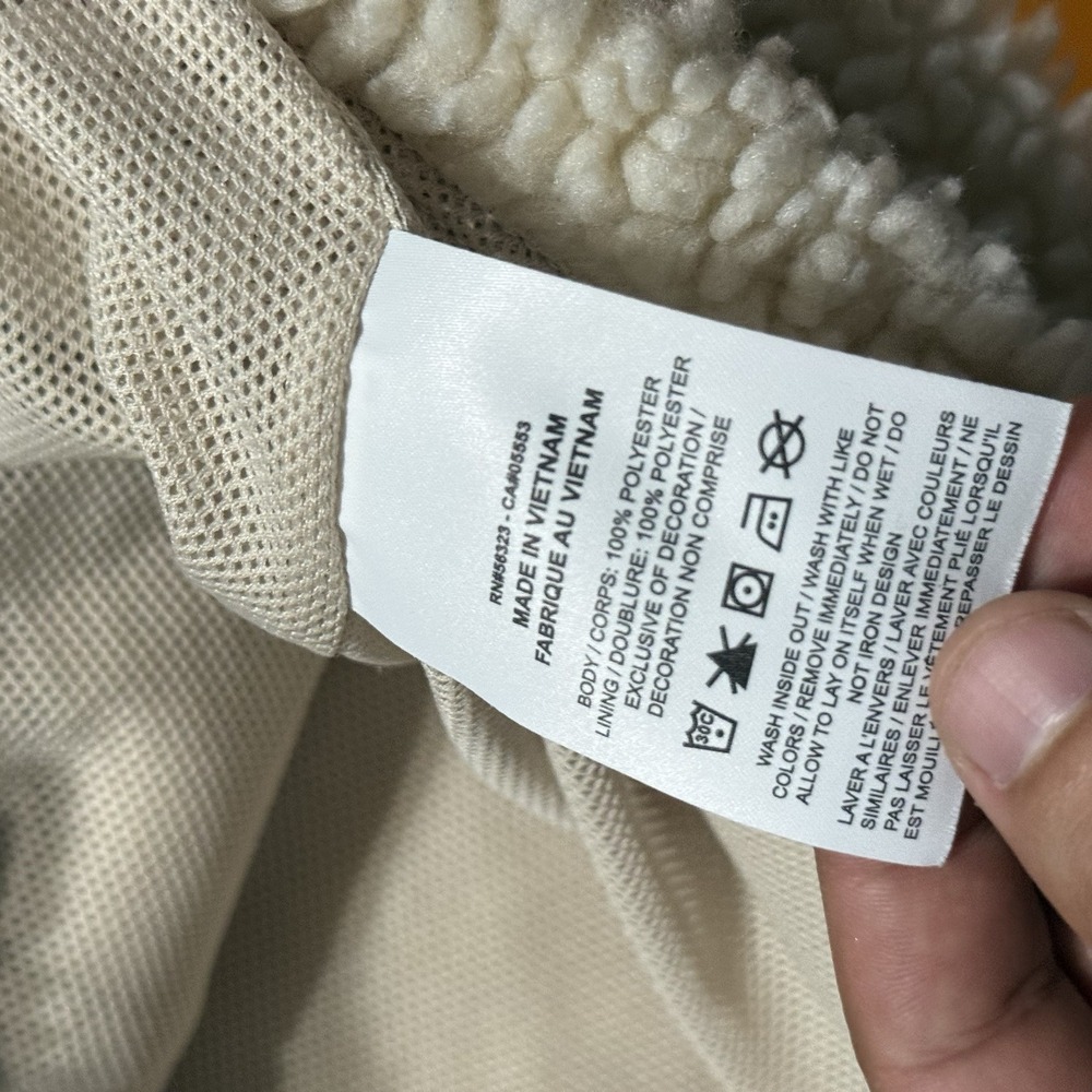 Nike Sportswear Swoosh Sherpa Fleece Vest Womens Oatmeal DH1091 206 Size Medium - Picture 8 of 9
